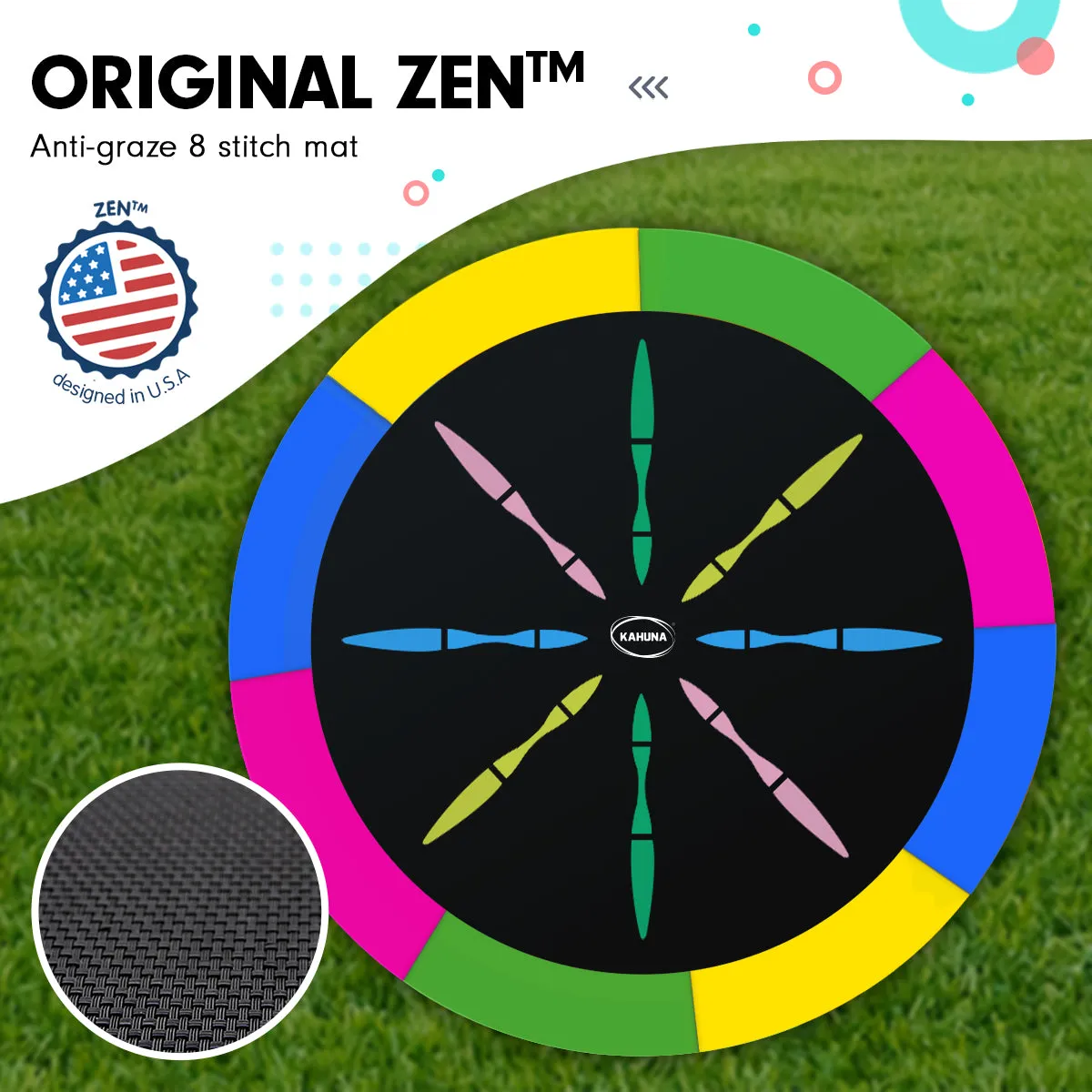 16ft Trampoline Safety Set: Ladder, Spring Mat, Net, Pad Cover - Rainbow