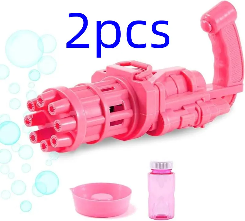 2-in-1 Super Bubble Machine and Summer Fan – Battery Powered Bubble Blower for Kids (Pink, Gold, Black)