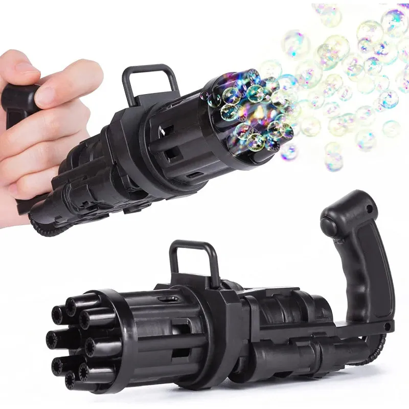 2-in-1 Super Bubble Machine and Summer Fan – Battery Powered Bubble Blower for Kids (Pink, Gold, Black)