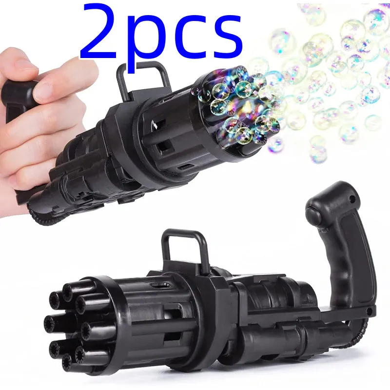 2-in-1 Super Bubble Machine and Summer Fan – Battery Powered Bubble Blower for Kids (Pink, Gold, Black)
