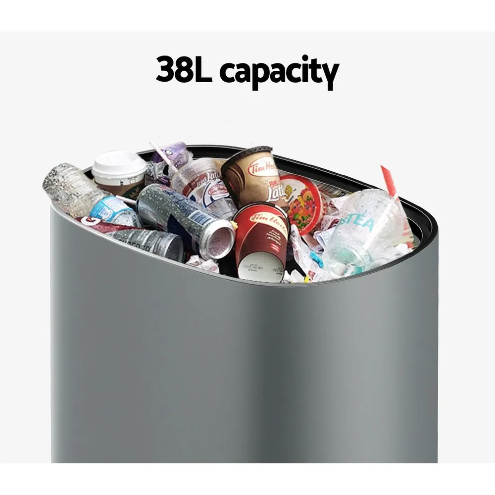 38L | Motion Sensor Bin | Rubbish Automatic | Grey
