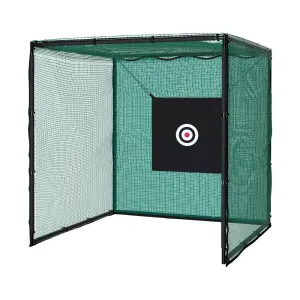 3m Hitting Net Golf Practice Cage with Steel Frame and Baseball/Football Training Functionality