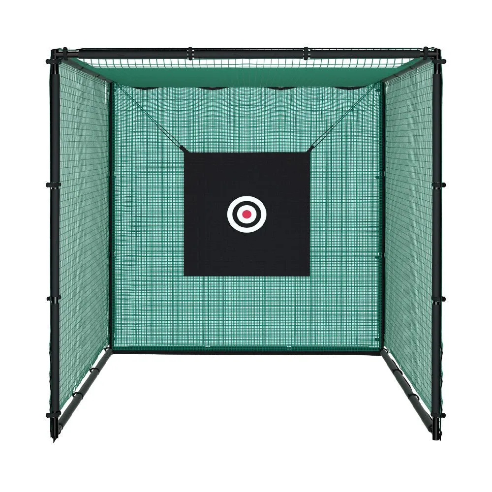 3m Hitting Net Golf Practice Cage with Steel Frame and Baseball/Football Training Functionality