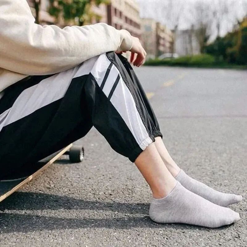 5 Pairs Mens Black Business Socks Breathable Comfortable High Quality Ankle Length