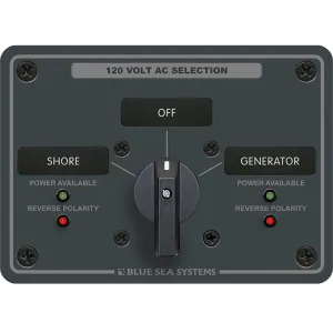 Blue Sea 8367 AC Rotary Switch Panel 30 Ampere 2 Positions   OFF, 2 Pole [8367]