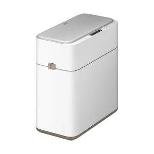 Bono Sensor Bathroom Trash Can with Lid - 8L/2.1 Gallon-White