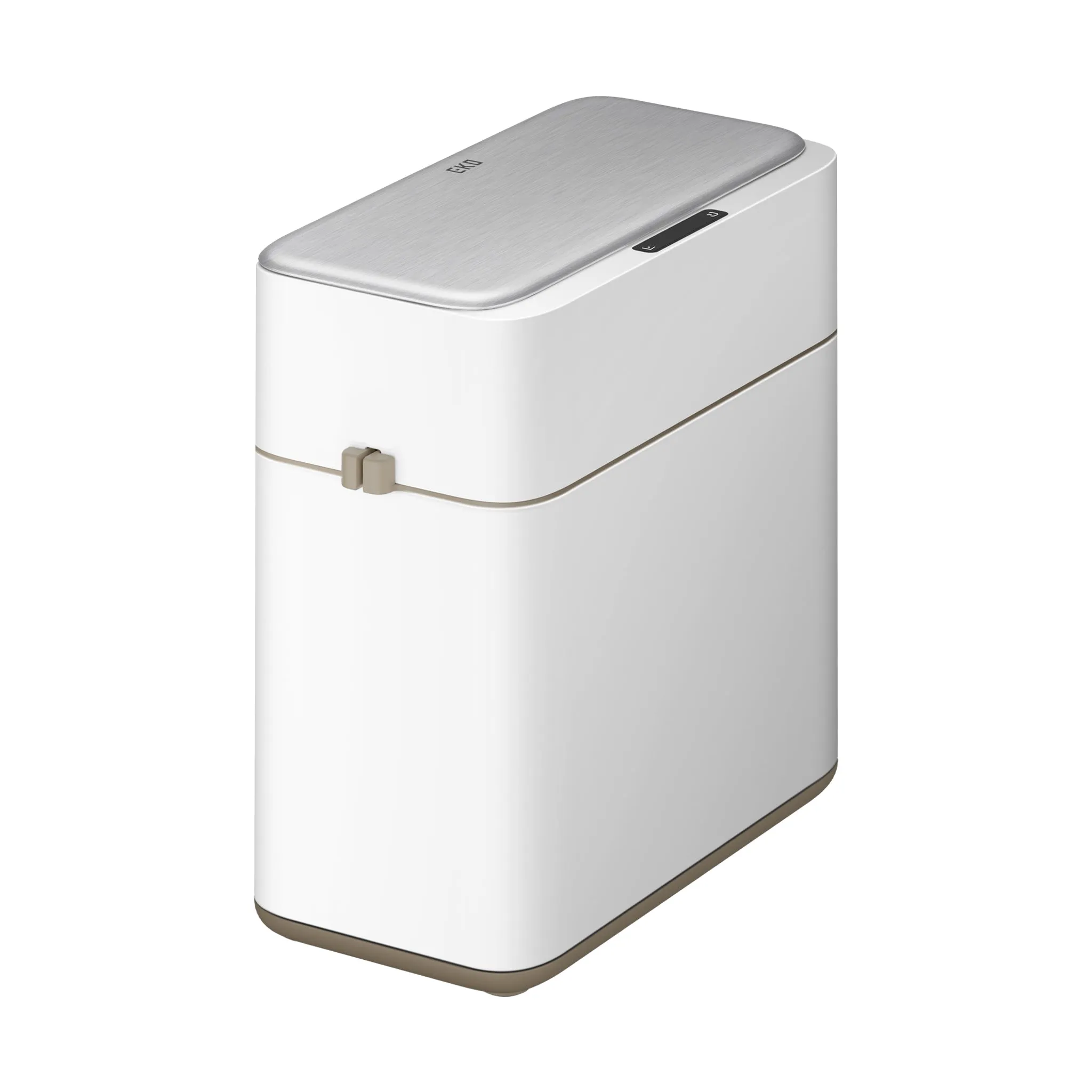 Bono Sensor Bathroom Trash Can with Lid - 8L/2.1 Gallon-White