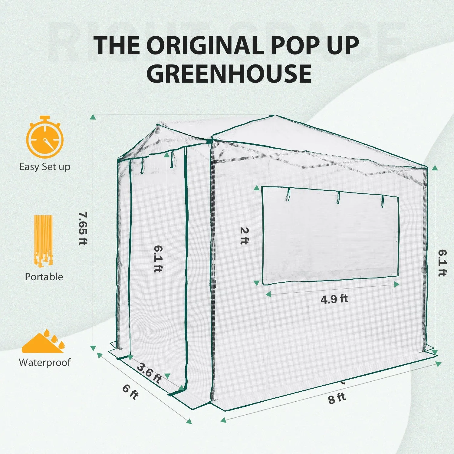 Easy Setup 8x6 Instant Pop Up Greenhouse