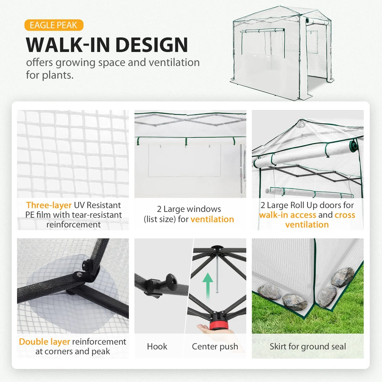 Easy Setup 8x6 Instant Pop Up Greenhouse