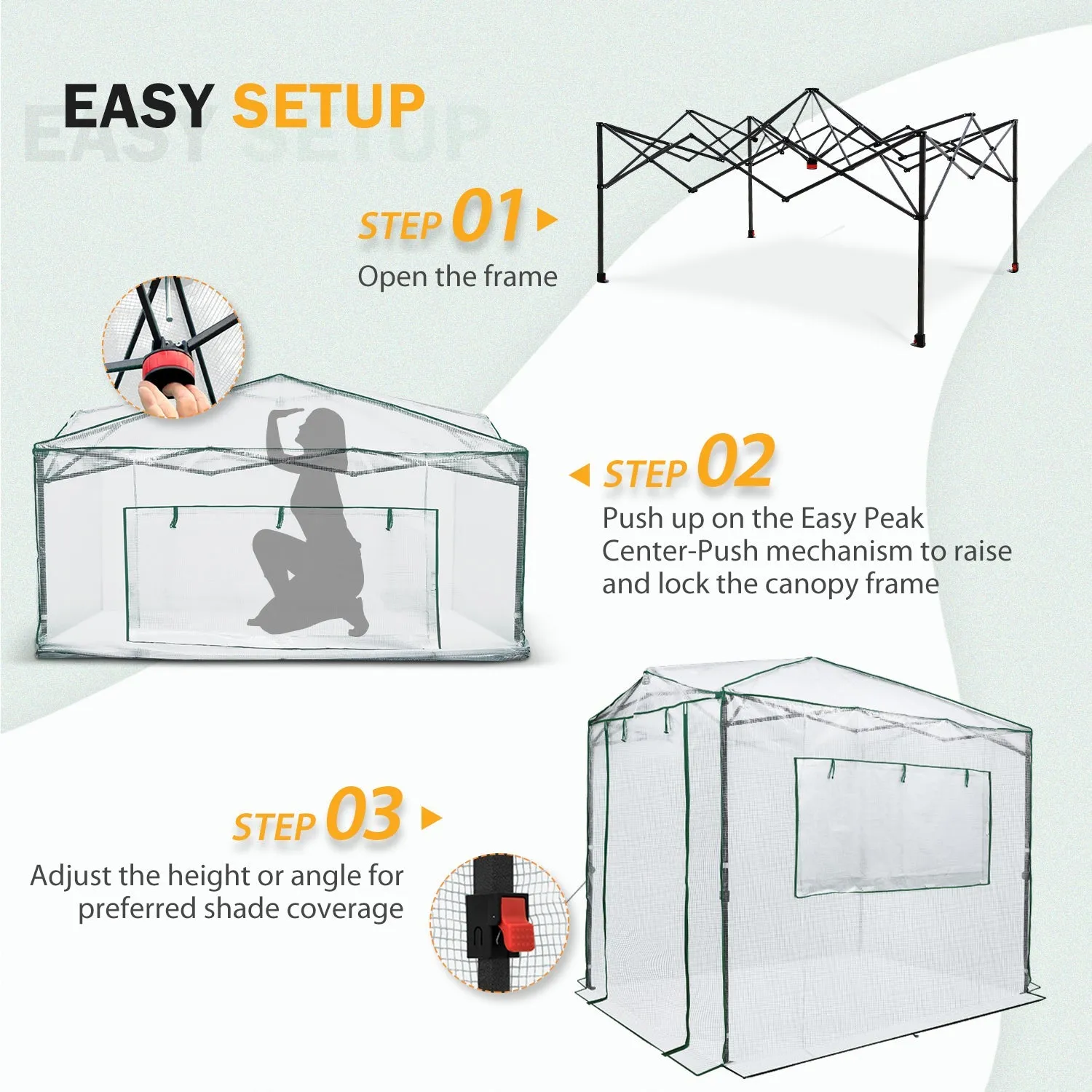 Easy Setup 8x6 Instant Pop Up Greenhouse