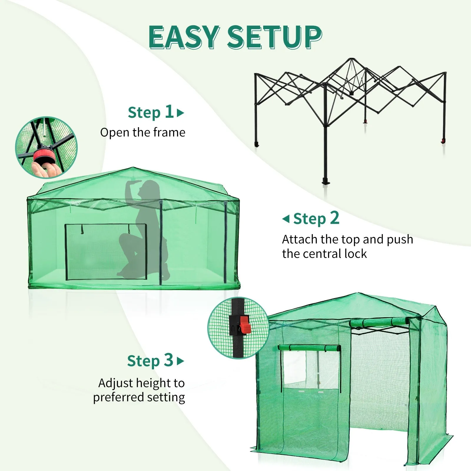 Easy Setup 8x6 Instant Pop Up Greenhouse