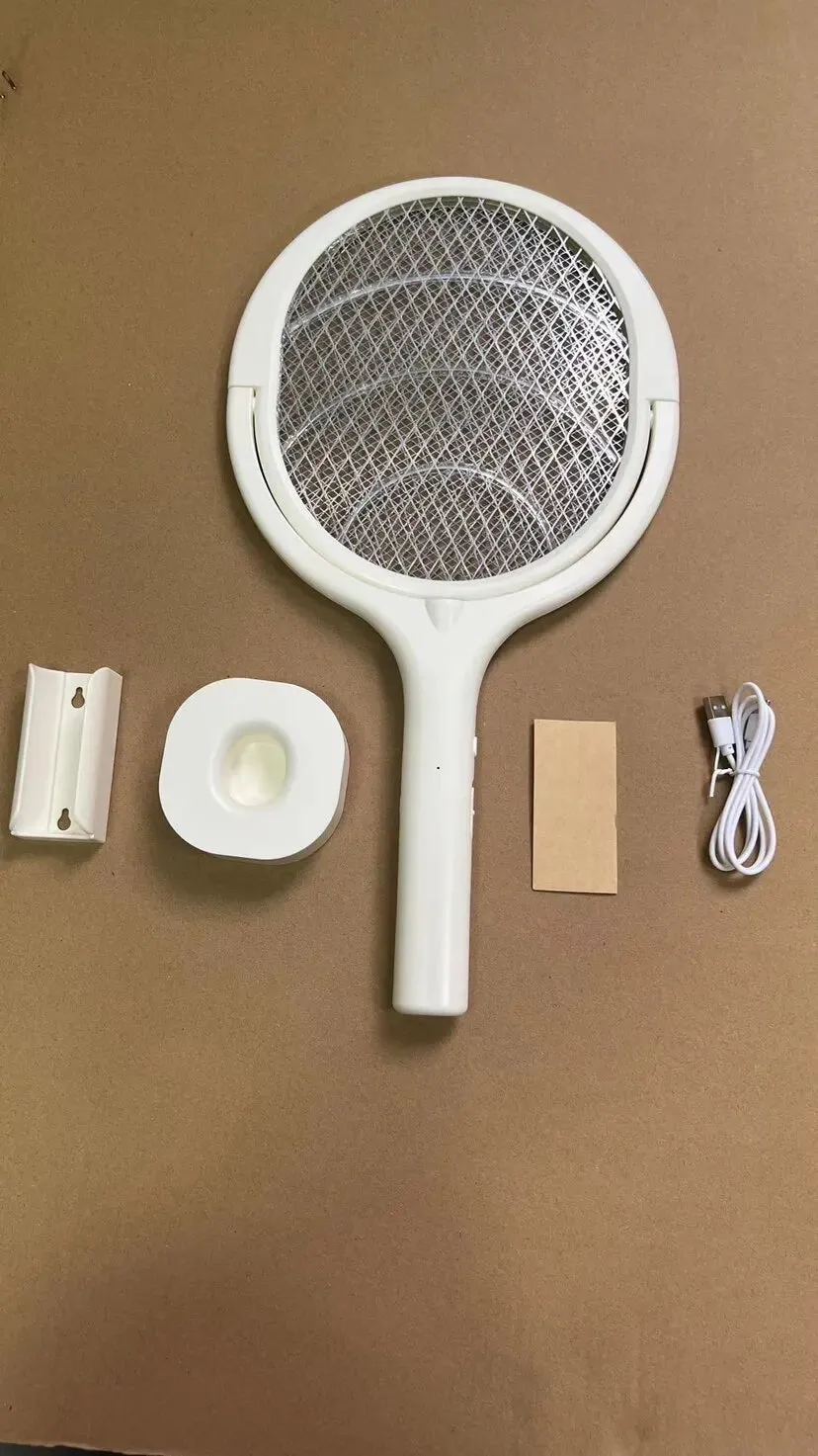 Fast Charging Racket Kill Fly Bug Safety Insulated Battery Powered Lamp ABS Adjustable Electric Mosquito Swatter 5 In 1