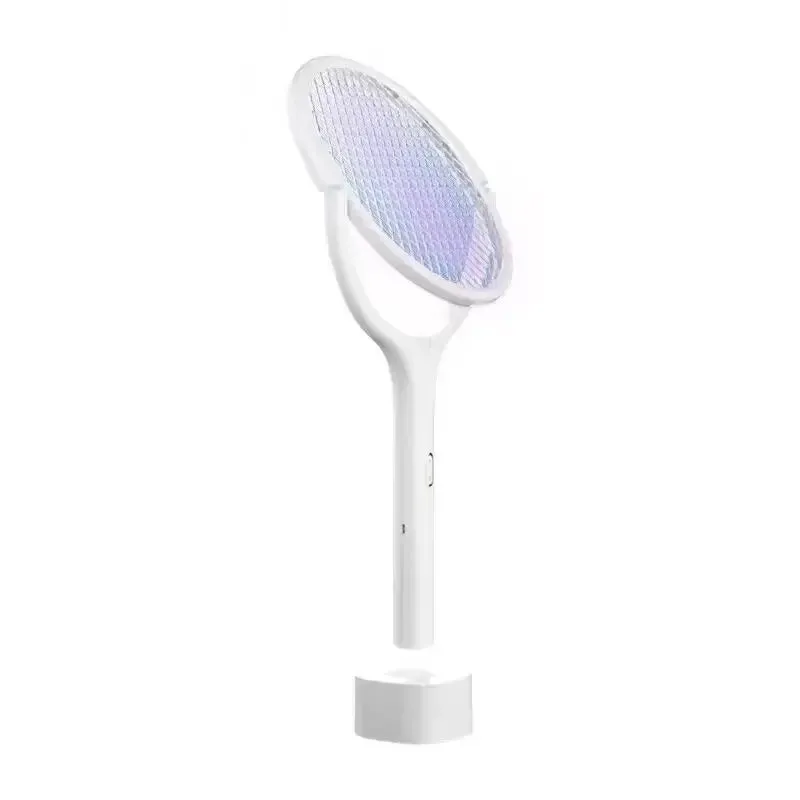 Fast Charging Racket Kill Fly Bug Safety Insulated Battery Powered Lamp ABS Adjustable Electric Mosquito Swatter 5 In 1