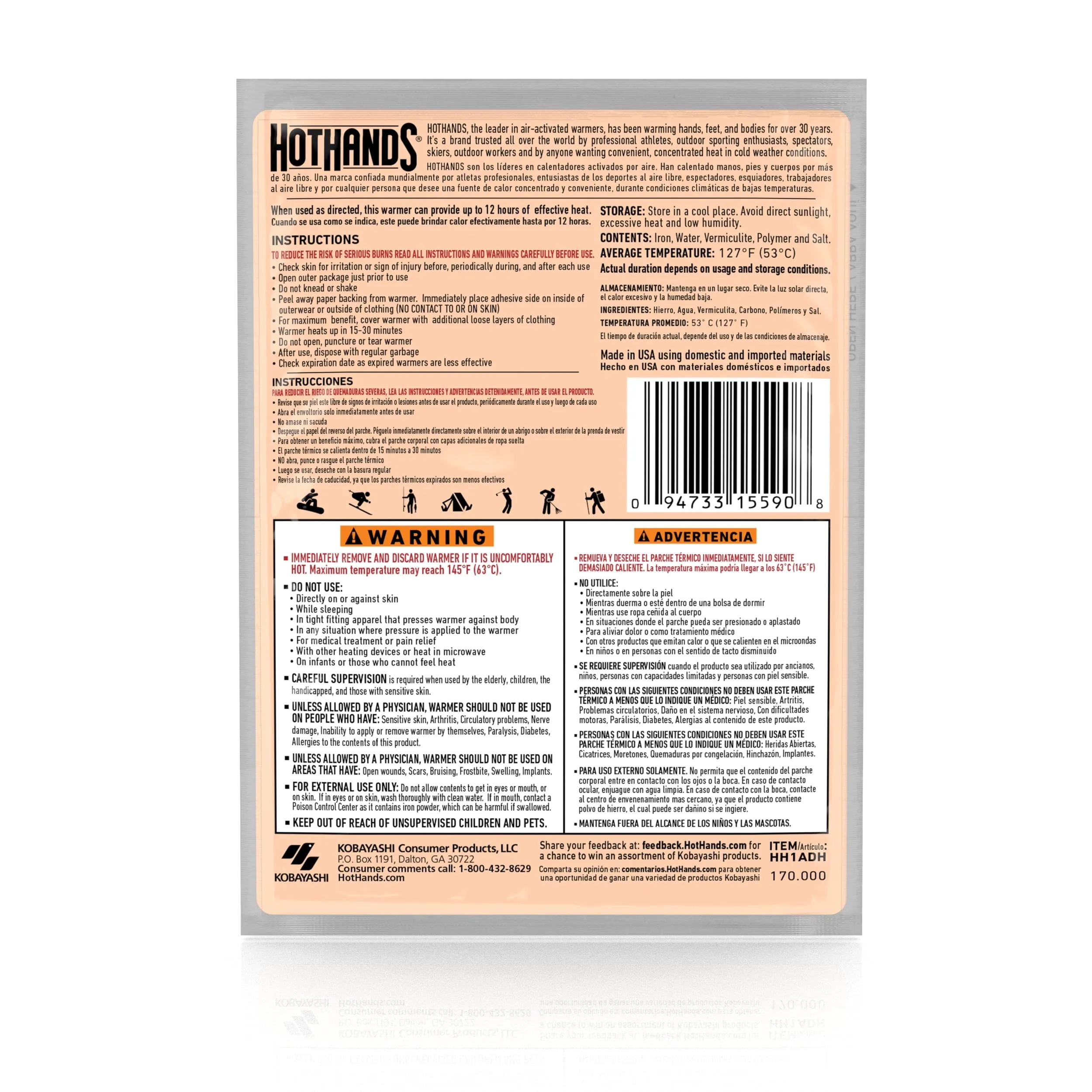 HotHands 12 Hour Adhesive Body Warmer