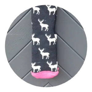 Ladies Black Deer/Stag Welly/Festival/Walking/Hiking Socks