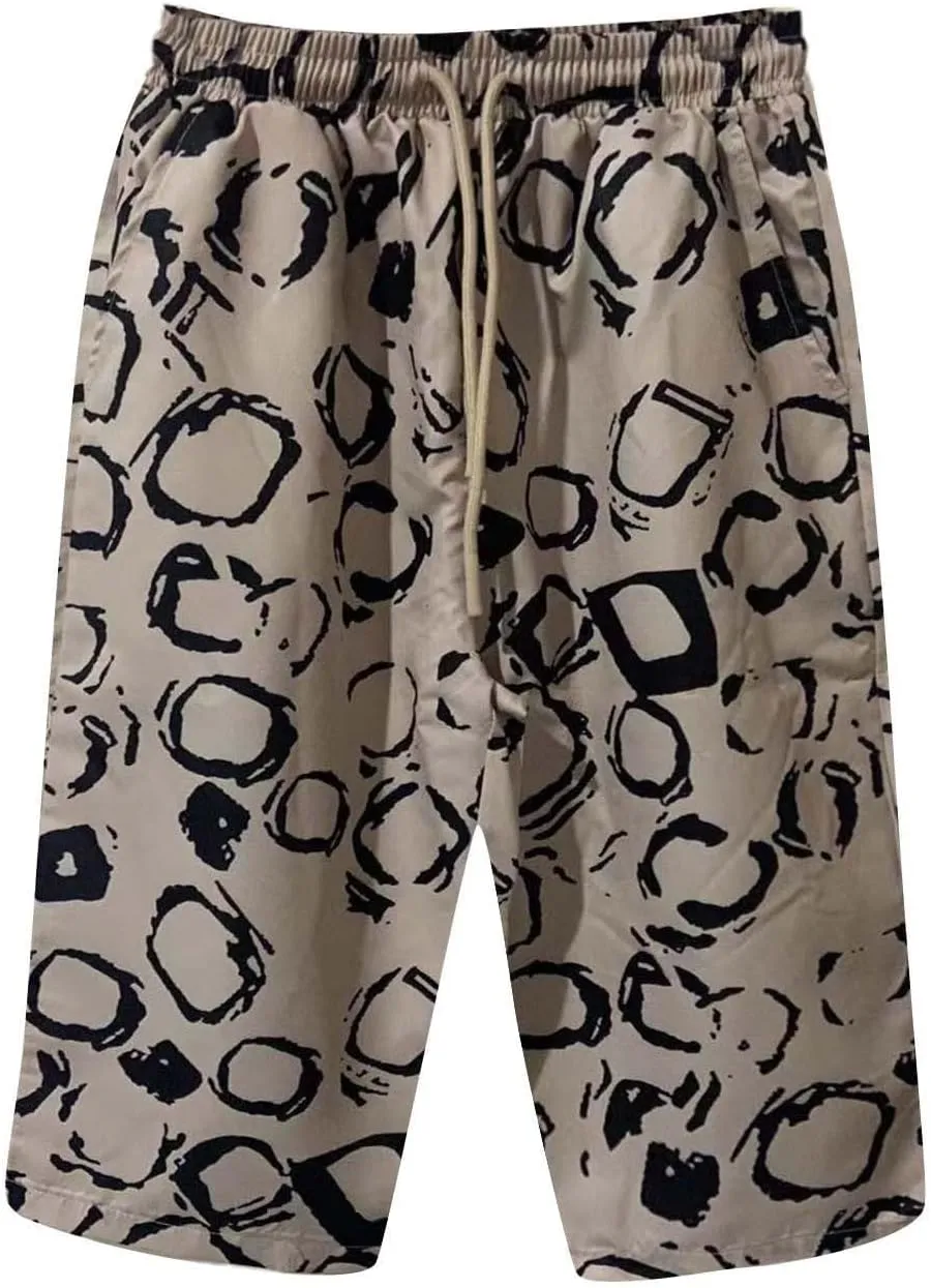 Linen Pants Women Drawstring Summer Loose Womens Capris Cotton Cargo Capri Pants for Women Stretch Petite Short