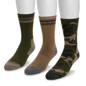 Men's 3 Pair Pack Crew Heat Retainer Hiking Socks