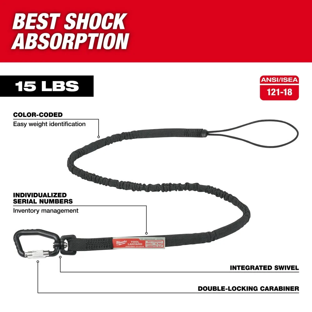 Milwaukee 48-22-8816 15LBS 54" Extended Reach Locking Tool Lanyard
