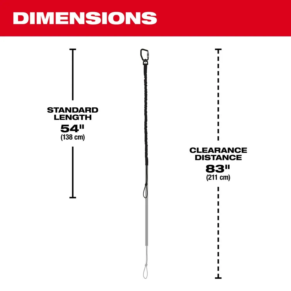 Milwaukee 48-22-8816 15LBS 54" Extended Reach Locking Tool Lanyard