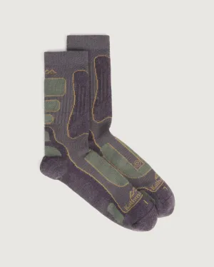 NuYarn Ergonomic Hiking Socks - Dusk/Thyme/Golden Oak