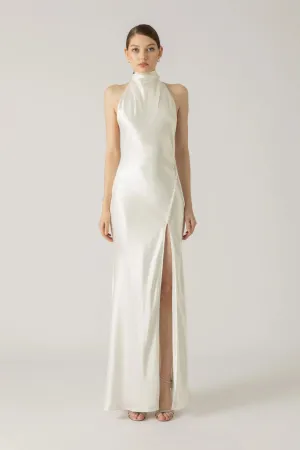 Penelope Backless Satin Gown