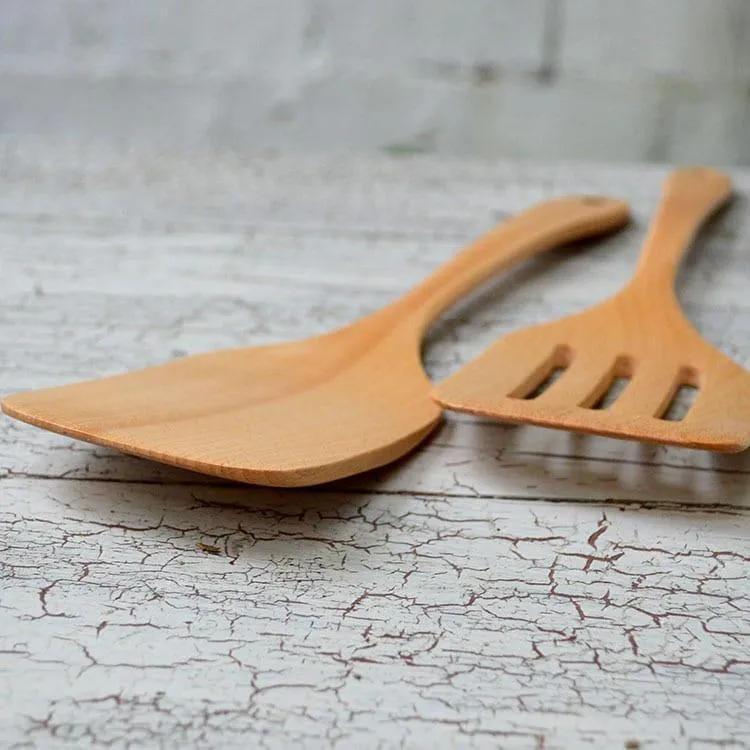 Useful Non-Stick Eco-Friendly Wood Kitchen Utensils Set