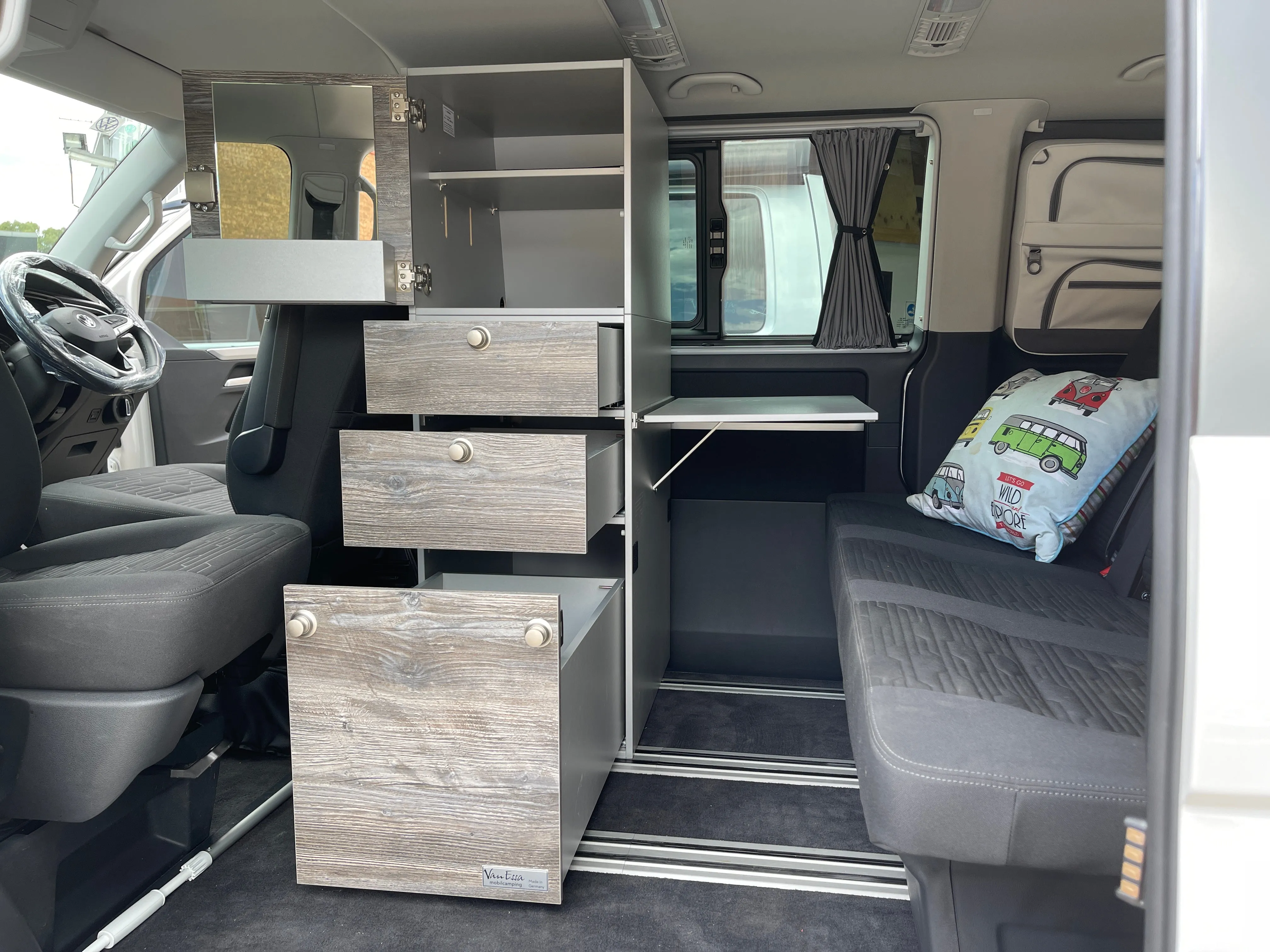 VanEssa Interior Storage Tower for Volkswagen T5/T6/6.1 California / Multivan / Transporter